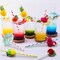 100PCS Flamingo Fruit Paper Straws,Disposable Plastic Drinking Straws,Tropical Hawaiian Beach Summer Pool Party Cocktail Decorations - Assorted Colors